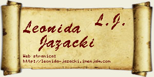 Leonida Jazački vizit kartica